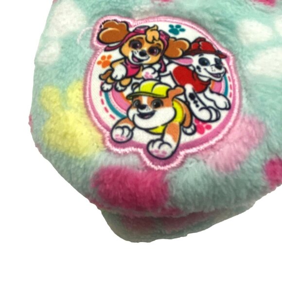 Nickelodeon PAW Patrol Non Skid Plush Slippers-Pink/Mint-3-4T-NWT - Picture 2 of 4